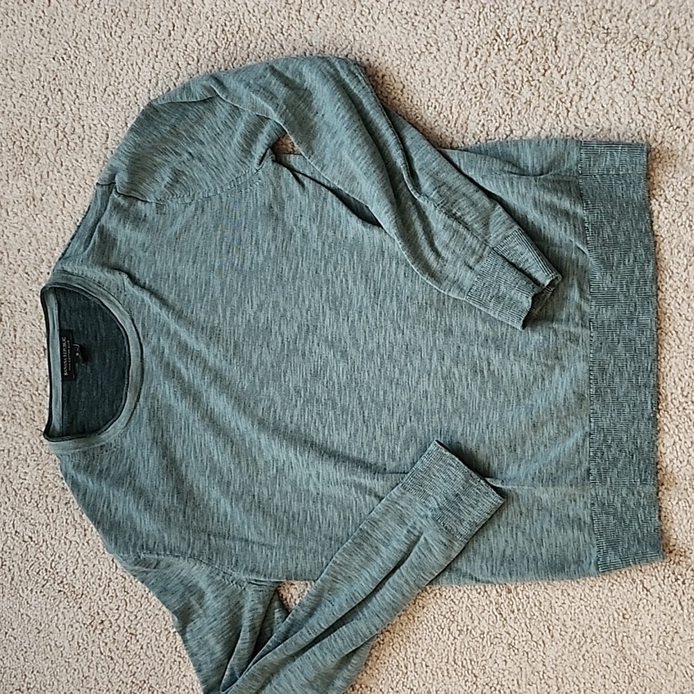 Banana Republic Green Cotton Slub Sweater Small